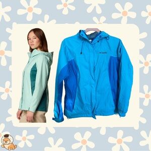 Columbia Arcadia II Packable Rain Jacket, Two Tone Blue, Sz Sm